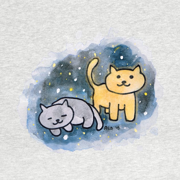 Neko Atsume Sun and Moon by platypusinplaid